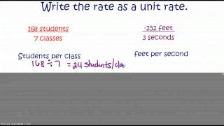 Calculating Unit Rates [upl. by Irac814]