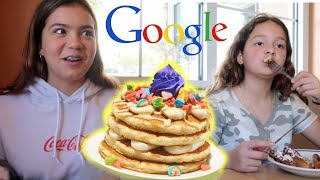 LETTING GOOGLE DECIDE WHAT WE EAT FOR 24 HOURS  SISTER FOREVER [upl. by Nomaj]