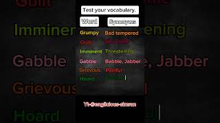 Test your vocabulary synonyms🧡🖤🤎💜🧡❤️🩵💚 learnenglish englishconversationpracticeadvancedlevel [upl. by Naux]