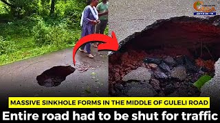 Massive sinkhole forms in the middle of Guleli road Entire road had to be shut for traffic [upl. by Aliehs263]