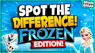 Frozen Spot The Difference  Winter Brain Break  Winter Games For Kids  Just Dance  GoNoodle [upl. by Anier]