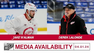 Jake Walman and Derek Lalonde Morning Skate Updates  April 1  TBL [upl. by Mohandis]