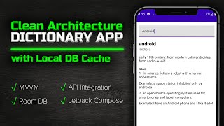 How to Make a Clean Architecture Dictionary App WITH CACHING  Android Studio Tutorial [upl. by Anez445]