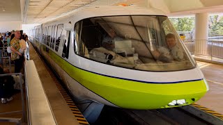 Walt Disney World Monorail 2023 Ride to Magic Kingdom from EPCOT in 4K  Walt Disney World Florida [upl. by Mir]