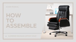 Installation Guide  Cameron Massage Office Chair [upl. by Mientao]