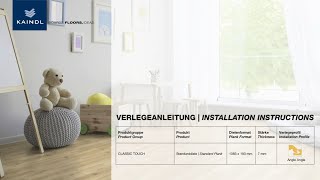 Kaindl Flooring Verlegeanleitung Angle  Angle Profil [upl. by Kizzee]