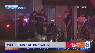 6 people stabbed 2 fatally in Huntington Beach [upl. by Nylesoy]