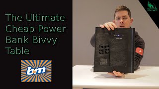 The Ultimate Cheap PowerBank Bivvy Table BampM [upl. by Neslund]