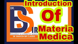 Introduction of Materia Medica  Homoeopathy DrBhavesh Sir Classes [upl. by Leasia]