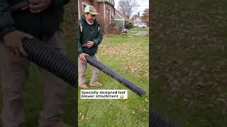 Are you guys using this leaf blower attachment Its 🔥 lawncare leafremoval [upl. by Boggers]