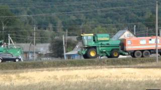 Driving new combines Rostselmash  Перегон комбайнов Ростсельмаш [upl. by Isac]