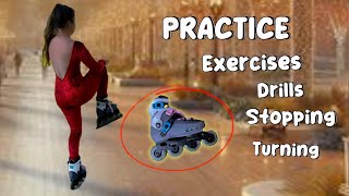 Learn How to Rollerblade beginner skating drills and exercises [upl. by Clarabelle]