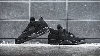 Air Jordan 4 Retro quotBlack Catquot Review amp OnFeet [upl. by Bhatt]