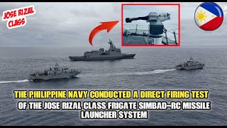 The Philippine Navy conducts tests of the Jose Rizal class frigate SimbadRC missile launcher system [upl. by Ludly]