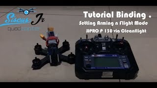 Tutorial Binding setting arming dan flight mode di Flysky Fs I6 dengan Cleanflight Drone JJPRO P130 [upl. by Stead]