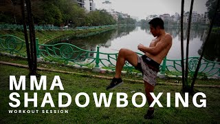 15 Minute KILLER MMA Shadowboxing Workout [upl. by Aikal]