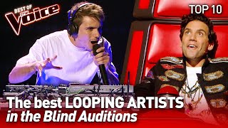 TOP 10  Incredible LIVE LOOPING ARTISTS in The Voice [upl. by Adara489]