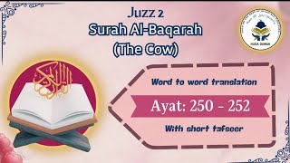 Fahm Al Quran Lesson  83 Surah Al Baqarah 250  252 [upl. by Nedlog]