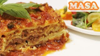 BEST EASY LASAGNA RECIPE with 3 CHEESE FILLING amp BEEF RAGU amp HAND MADE semolina pasta sheets [upl. by Nyvlem358]