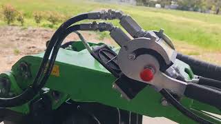 Versatach grab attachment on Avanti 745 Optidrive Loader [upl. by Vigor]