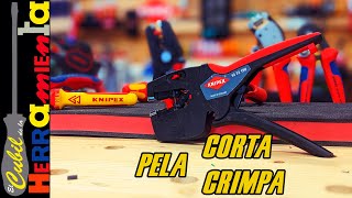 CORTA PELA Y CRIMPA CABLE CON UNA SOLA HERRAMIENTA NEXSTRIP KNIPEX [upl. by Egdirdle230]