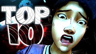 TOP 10 WTF Moments  The Walking DEAD Season 2 Telltale [upl. by Ahsikahs]