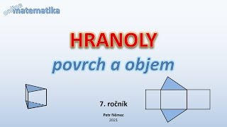 Hranol povrch a objem  matematika 7 [upl. by Selwyn]