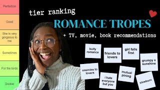 tier ranking popular romance tropes w TV book amp movie recommendations [upl. by Efthim]