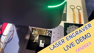 Laser Pecker Engraver  Live Demo at CES 2023 [upl. by Eeryk]