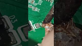 youtubedaily electronics short video smd diode remove [upl. by Icak]