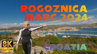 Rogoznica Croatia  8K Spring Walkthrough March 2024 [upl. by Romney582]