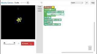 STEM Coding and Games  Blockly Games  Turtle  Level 15 [upl. by Rtoip]