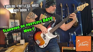 GLARRY FRETLESS BASS Guitar Does It Funk [upl. by Memberg]