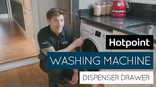 How to remove your washing machine dispenser drawer  by Hotpoint [upl. by Akiemahs776]