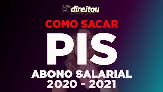 Como sacar o PIS 20202021  3 DICAS sobre o Abono Salarial 1º LOTE [upl. by Lenor]