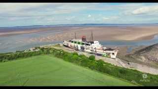 Aerial video of Duke of Lancaster Funship 4K resolution footage [upl. by Naveb]