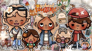 BIG FAMILY AESTHETIC After School Routine 🍂🏫🥡  VOICED 📢  Toca Boca World Roleplay 🌍 [upl. by Nidak]