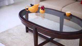 Coffee Table Design  Trendo Coffee Table With Glass Online  Wooden Street [upl. by Penrose538]