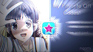 My Favorite QR Codes Transitions Shakes Coloring and Overlay VSP amp VSF edit nqomi [upl. by Daye]