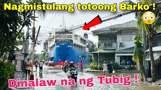 Nagmistulang totoong Barko ang Restaurant sa Navotas  Mataas pa rin level ng tubig  July 26 2024 [upl. by Niltac]