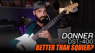 Donner DST400 Electric Guitar Review  Better than Squier [upl. by Bartlet]