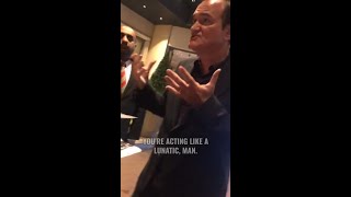 Unseen Quentin Tarantino footage Famous filmmaker getting angry at a fan STALKING HIM shorts [upl. by Alber]