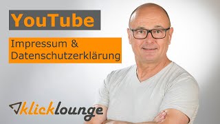 YouTube  Impressum und Datenschutzerklärung – Tutorial Deutsch [upl. by Pasquale699]