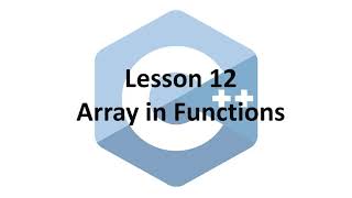 C Lesson 12  Array in Functions COMP2011 [upl. by Farika902]