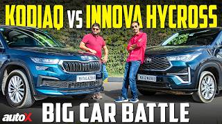 Skoda Kodiaq vs Toyota Innova Hycross Comparison 2024 India  AWD vs Hybrid Battle  autoX [upl. by Ramedlav]