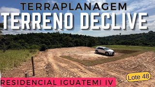 Terreno declive 1000m2  Como começar a terraplanagem [upl. by Karilynn439]