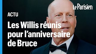 Malgré la grave maladie qui le touche Bruce Willis fête son 68e anniversaire en famille [upl. by Nyletac]