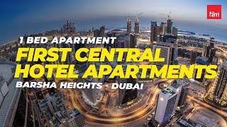 Spacious 1 Bed Apartment in First Central Hotel Apartments Barsha Heights  Dubai [upl. by Carrnan]