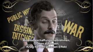 Keynes vs Hayek  Fear the Boom and Bust  Round 1  deutsch Untertitel  german subtitles [upl. by Ateuqram]