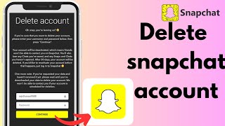 How to delete snapchat account  delete snapchat account [upl. by Anilec]